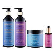 Conjunto de cuidados com os cabelos hidratantes veganos e orgânicos estilo Majestic 4 peças 16,6 fl oz + 5,6 fl oz comprar usado  Enviando para Brazil