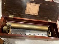 Caixa de música Nicole Freres, This Is An Early 8 Tune Key Wind, placa de cama de latão comprar usado  Enviando para Brazil