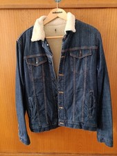 Jeansjacke sherpa trucker gebraucht kaufen  Berlin