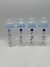 Usado, Lote de 4 frascos MAM Easy Active 11 oz azuis com tamanho 3 mamilos e capas comprar usado  Enviando para Brazil