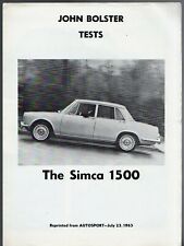 Simca 1500 saloon d'occasion  Expédié en Belgium