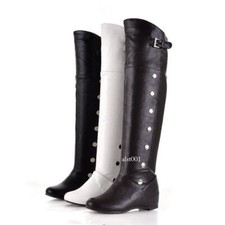 Moda Feminina Cravejada Sobre Joelho Botas Altas Salto Escondido Botas Longas Bombas de Festa, usado comprar usado  Enviando para Brazil