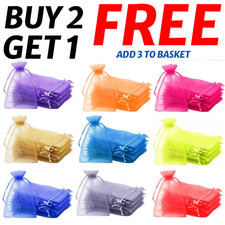 25 e 50 bolsas de organza presente de festa de casamento bolsa de joias doces grande pequena comprar usado  Enviando para Brazil