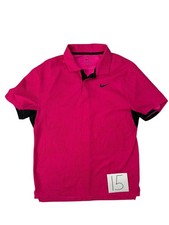 Camisa polo masculina Nike Dri-Fit Tiger Woods texturizada rosa média tênis de golfe Swoosh comprar usado  Enviando para Brazil