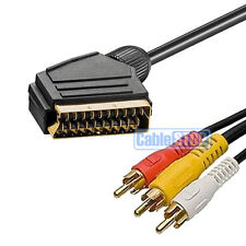 Gold scart plug for sale  COLNE