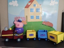 Peppa Pig - Juego de tren Grandpa Pig con sonido y 3 carros de paseo  segunda mano  Embacar hacia Mexico