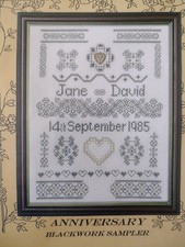 Anniversary blackwork sampler for sale  TODMORDEN