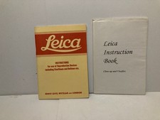Leica instruction book for sale  LIVERPOOL