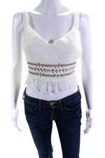 Blusa cropped feminina surf cigana ouro branco gola V borda franja sem mangas tamanho P comprar usado  Enviando para Brazil