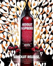 Usado, ABSOLUT VODKA Original Vintage Impressão Anúncio Framboesa Framboesa Lançamento Framboesa comprar usado  Enviando para Brazil