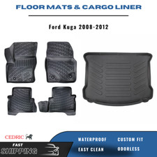 Tapetes de assoalho de carro e forro de carga de porta-malas compatível com Ford Kuga 2008-2012 3D TPE conjunto completo comprar usado  Enviando para Brazil