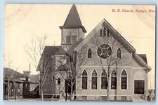 Usado, Cartão postal antigo Wisconsin c1914 M.E. Galho de árvore com vista para construção externa de igreja comprar usado  Enviando para Brazil