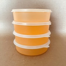 Tupperware Big Wonders tigela grande cereal lanche salada conjunto de 4 laranja/transparente #1405 comprar usado  Enviando para Brazil