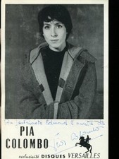 Usado, PIA COLOMBO PHOTOGRAPHIE sur DOCUMENT PUBLICITAIRE avec AUTOGRAPHE    21*13 comprar usado  Enviando para Brazil