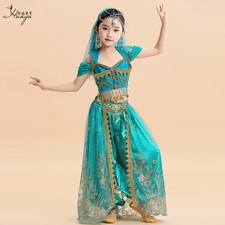 Cosplay Aladdin Princesa Jasmim Vestido Infantil Meninas Princesa Saia Ternos de Halloween comprar usado  Enviando para Brazil