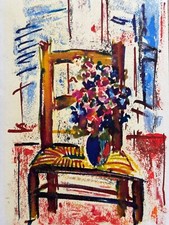Linda Poltrona Moderna Pintura Buquê de Flores Cadeira de Vime Tony Agostini comprar usado  Enviando para Brazil