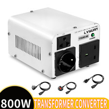 Usado, Transformador conversor de tensão 800W – Adaptadores de plugue Step Up/Down 110V↔220V-UE/Reino Unido comprar usado  Enviando para Brazil
