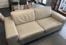 Canape cuire beige d'occasion  Cergy-