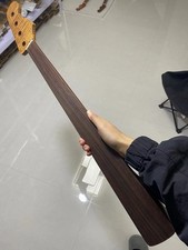 Usado, AAA Rosewood 4 cordas cetim torrado chama bordo trastes jazz baixo braço comprar usado  Enviando para Brazil