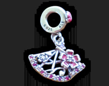 Pandora charm fan for sale  Shipping to Ireland