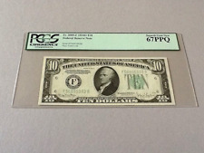 US$ 10 FR 2009-F 1934D Nota de Reserva Fed Atlanta PCGS 67 PPQ comprar usado  Enviando para Brazil