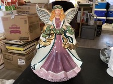 Jarro de biscoito de cerâmica grande JC Penny Standing Angel comprar usado  Enviando para Brazil