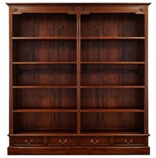 Stylowy regał podwójny styl angielski biblioteka lite drewno 78270 na sprzedaż  PL