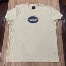Camiseta masculina Abercrombie Fitch 2XL amarela roupa de surf nova sem etiquetas Y2K XXL comprar usado  Enviando para Brazil