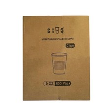Copo descartável 9 oz plástico transparente 600 ct comprar usado  Enviando para Brazil