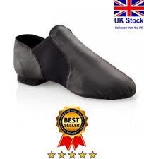 Usado, SAPATOS DE DANÇA JAZZ SLIP ON Couro Preto Sola de collant de balé irlandês dividida UNISSEX 03 comprar usado  Enviando para Brazil