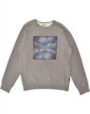 Moletom gráfico masculino BILLABONG cinza médio algodão BD74 comprar usado  Enviando para Brazil