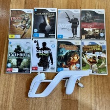 Pacote de armas Nintendo Wii Zapper com 8 jogos, 1 Nunchuck RVL-023 RVL-004 Blaster comprar usado  Enviando para Brazil