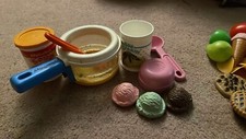 Conjunto vintage de panela de sopa e sorvete Fisher Price comprar usado  Enviando para Brazil