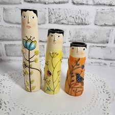 3 vasos de brotos para família boêmia galhos de pássaros decoração de prateleira de arte boho caprichosa 5-5,5” comprar usado  Enviando para Brazil