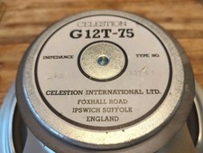 Alto-falante de guitarra Celestion 12" G12T-75 / T3781/ 8 ohm / década de 1980 / cone original 1777, usado comprar usado  Enviando para Brazil