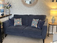 Dfs blue velvet for sale  CHESTERFIELD
