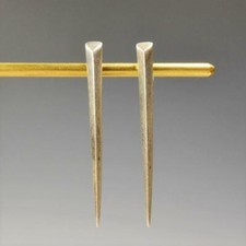 Brincos de prata esterlina feitos à mão com pontas longas 3D Spike Ear Crawler Climbers comprar usado  Enviando para Brazil