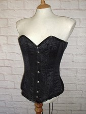Black brocade overbust for sale  BURY ST. EDMUNDS