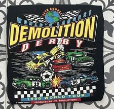 Camiseta Vintage Stock Car Demolition Derby 1996 World Tour Stock Car Pequena comprar usado  Enviando para Brazil