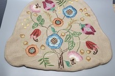 Vintage embroidered cushion for sale  GLENROTHES