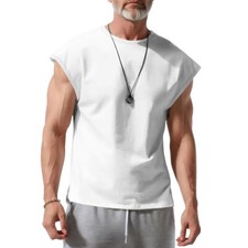 Regata masculina treino academia esporte atlético colete fitness musculação camisa comprar usado  Enviando para Brazil