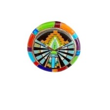 Usado, Tocha Southwestern micro mosaico anel de prata esterlina com várias pedras incrustadas tamanho 6 comprar usado  Enviando para Brazil