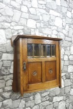 Armario de pared antiguo de madera gabinete de baño gabinete colgante madera de roble segunda mano  Embacar hacia Mexico