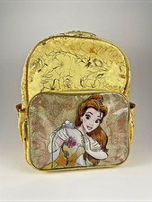 Mochila escolar Disney Store Belle Beauty & Beast ouro amarelo princesa rosa comprar usado  Enviando para Brazil