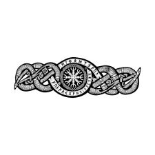 Braçadeira de bússola de tatuagem símbolo islandês Viking SEMI PERMANENTE Vegvisir comprar usado  Enviando para Brazil