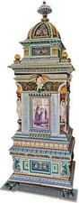 Poêle ancien carrelage d'occasion  Bischwiller