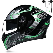 Capacete de motocicleta Bluetooth DOT modular viseira dupla flip-up capacete facial completo comprar usado  Enviando para Brazil