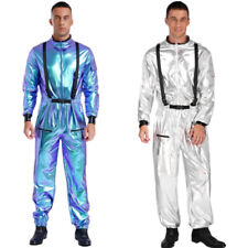 Fantasia de astronauta masculina espaço manga longa macacão traje de voo Halloween cosplay comprar usado  Enviando para Brazil
