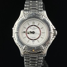 Relógio de mergulho Casio Euro Elegance marrom metálico mostrador branco tom prata 200m LD-656 comprar usado  Enviando para Brazil