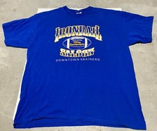 Camisa rara Brainerd MN Iron Rail Saloon Bar Vikings Headquarters azul tamanho GG comprar usado  Enviando para Brazil